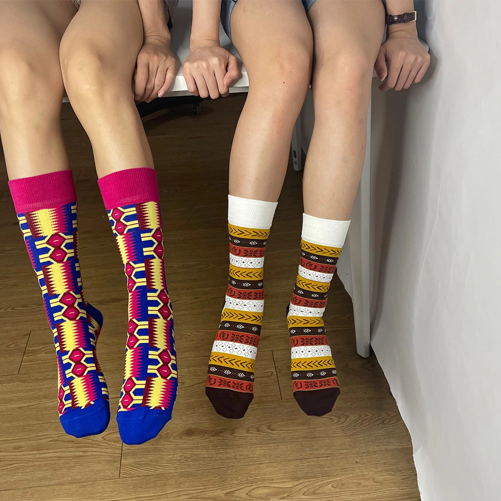 High Quality Cotton Comfortable African Print Fashion Colorful Unisex Sock