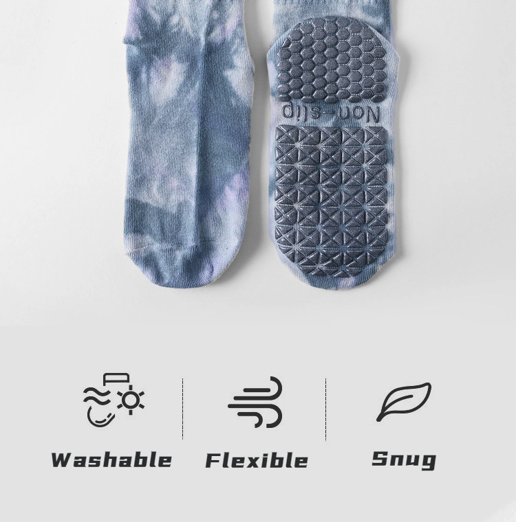 Hold Plus Yoga Socks Pilates Anti Slip Dots Ankle Socks Tie Dyed Socks