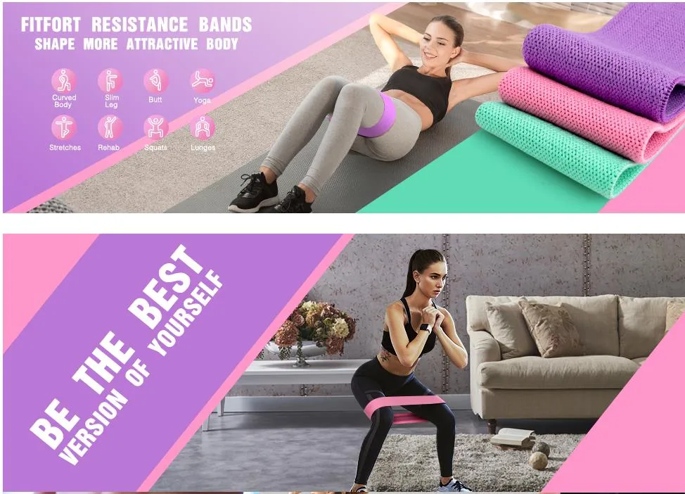 Home Gym Band Hip Booty Exercise Loop Yoga Fitness Resistance Bands