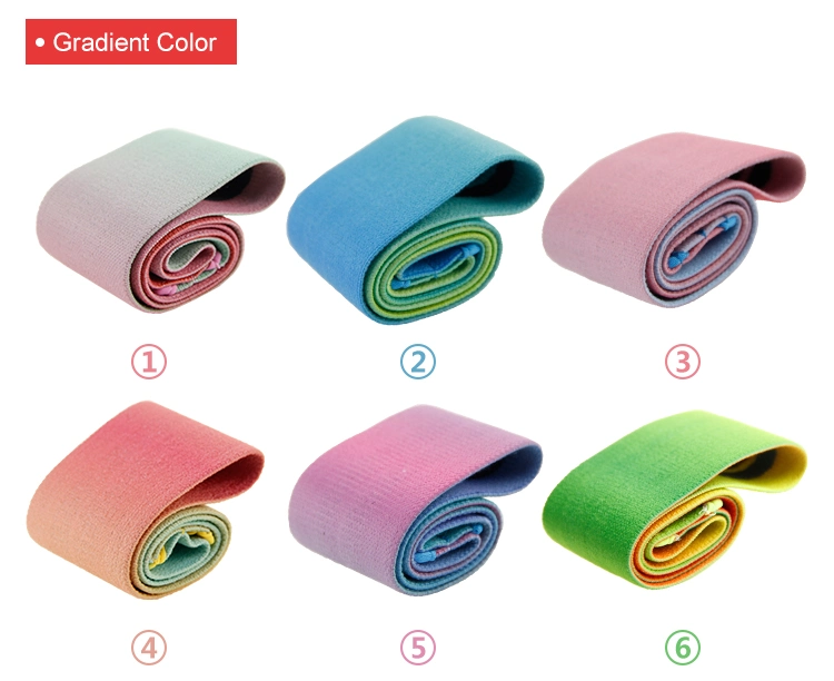 Chooyou Wholesale Gym Yoga Exercise Workout Custom Print Tie Dye Pattern Elastic Fabric Hip Resistance Bands