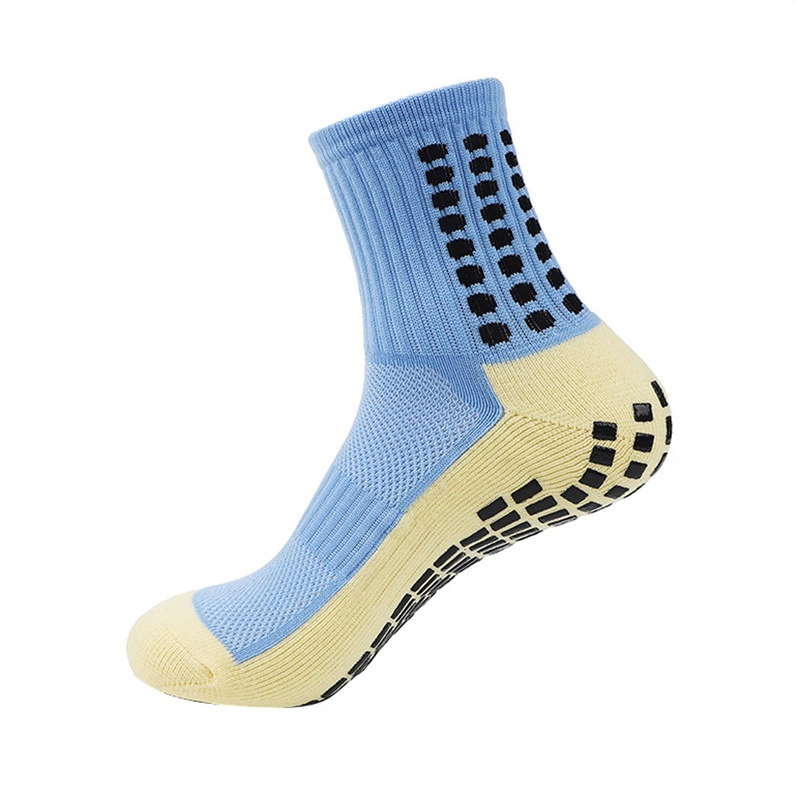 Best Cheap Professional Breathable with Anti-Slip Dots Youth Shock Absorbent Sweat Deodorant Thickened Men Socks Football Sports Socks Soccer Cotton Socks