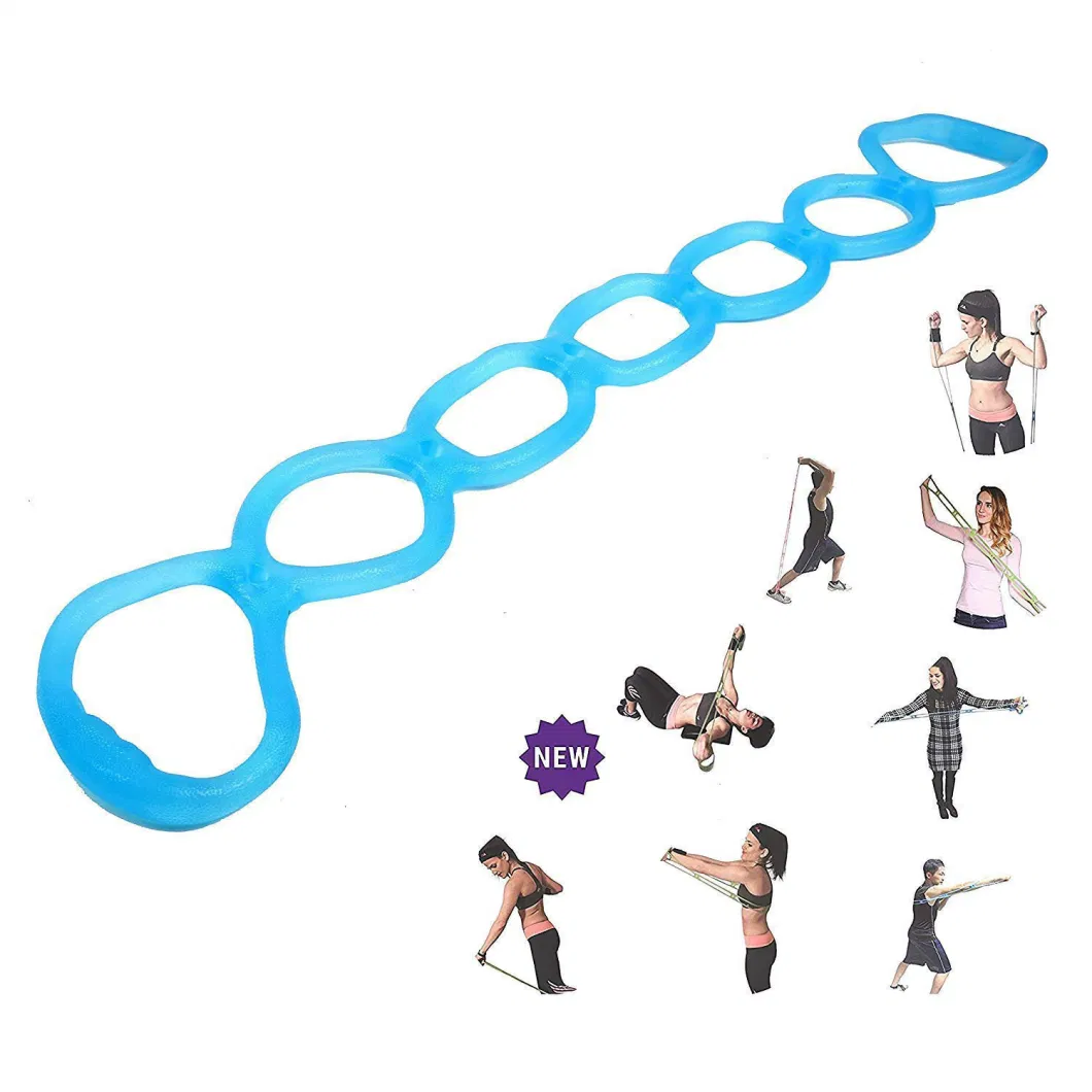 Yoga Stretching Band, Arm, Shoulders, Foot, Leg, Butt Fitness Home Gym Physical Therapy Band 7 Ring Resistance Bands Stretch Exercise Band Wyz13068