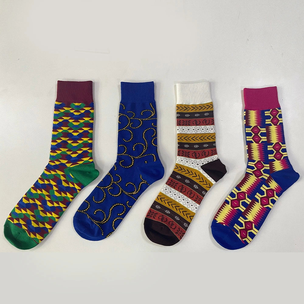 High Quality Cotton Comfortable African Print Fashion Colorful Unisex Sock