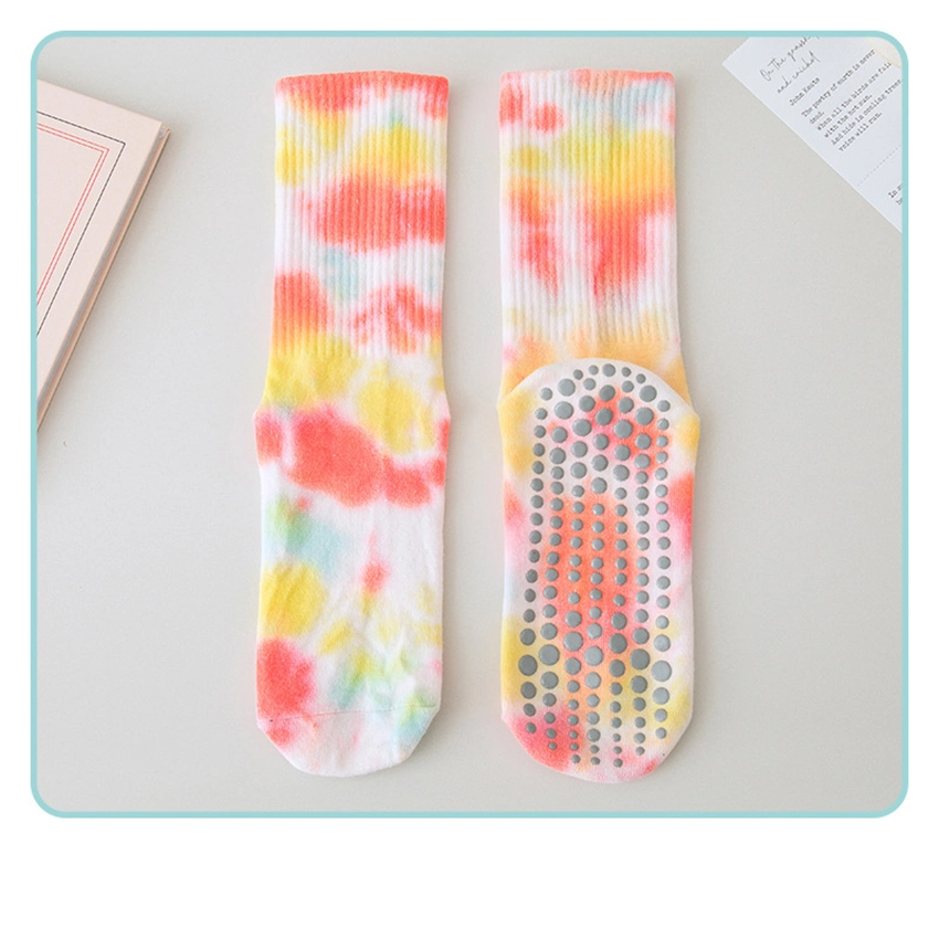 Tie Dye Non Skid Yoga Socks Pilate Grip Socks for Girls