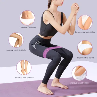 Sinocare Hot Verkauf Stoff Baumwolle Booty Hüfte Circle Widerstand Fitness Bänder Glute Elastische Übung Band Custom