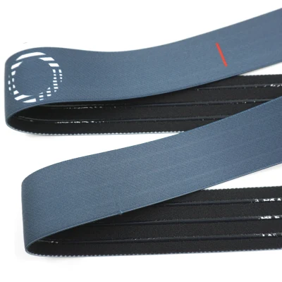Kostenloses Muster Custom Logo Anti-Rutsch Elastisches Webbing 2,5 Cm Breite 3 Lines Ribbon Silikon bedrucktes elastisches Greiferband für Radfahren