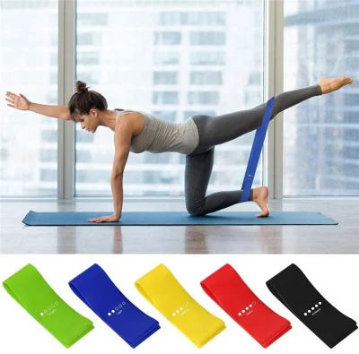 Hochwertige Übung Mini Latex Yoga Custom Print Logo Set Widerstandsband