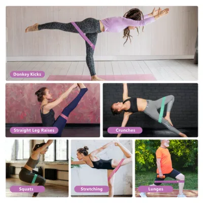 Sinocare Hot Verkauf Stoff Baumwolle Booty Hüfte Circle Widerstand Fitness Bänder Glute Elastische Übung Band Custom