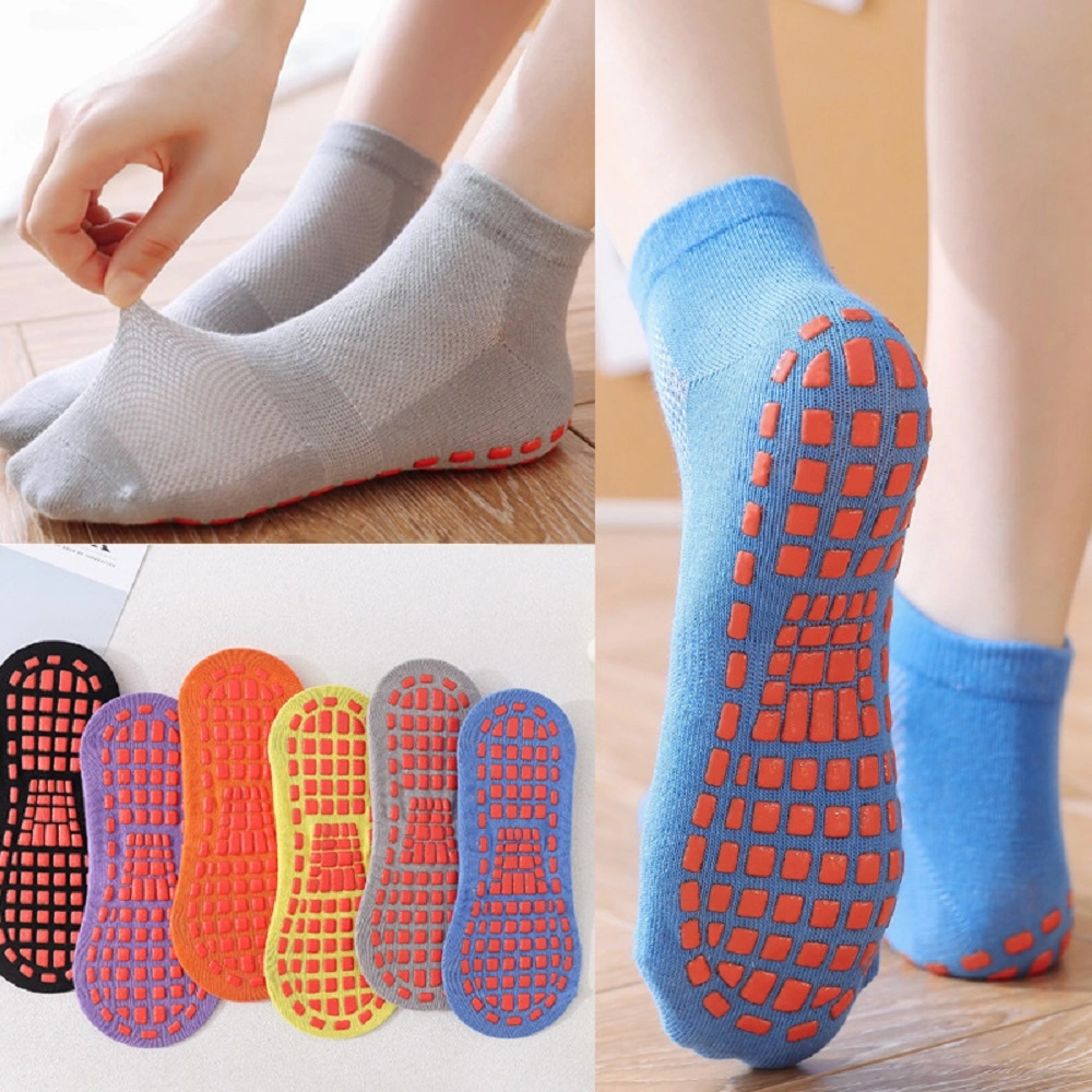 Home Vacation Socks Anti-Slip Floor Socks Anti-Skid Grip Pilates Sock for Adult Cotton Yoga Socks Foot Massage Wbb18040