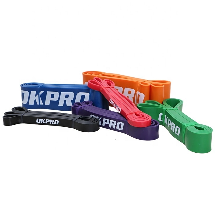 100% Latex Long Custom Printed Pull up Assist Band / Heavy Duty Resistance Bands / Power Bands