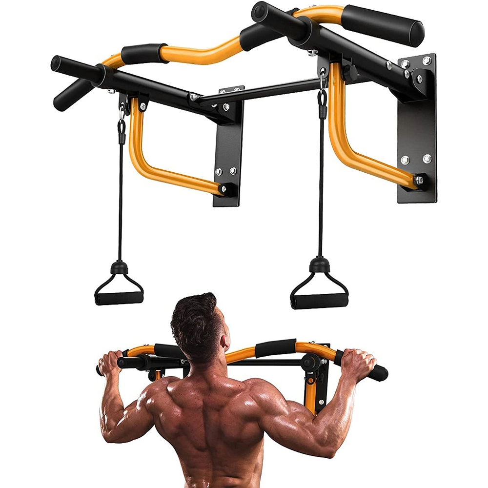 Strength Training Exercise Equipment Wall Mounted Chip up Bar Pull up Bar with Pull Rope Bl19434