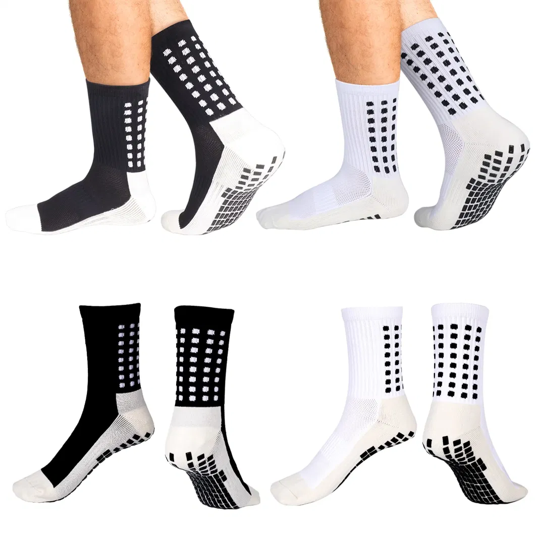 Non Slip Sport Soccer Socks Anti Slip Football Grip Socks Unisex Athletic Sports Socks with Rubber Dots Breathable Basketball Socks for Hiking Running