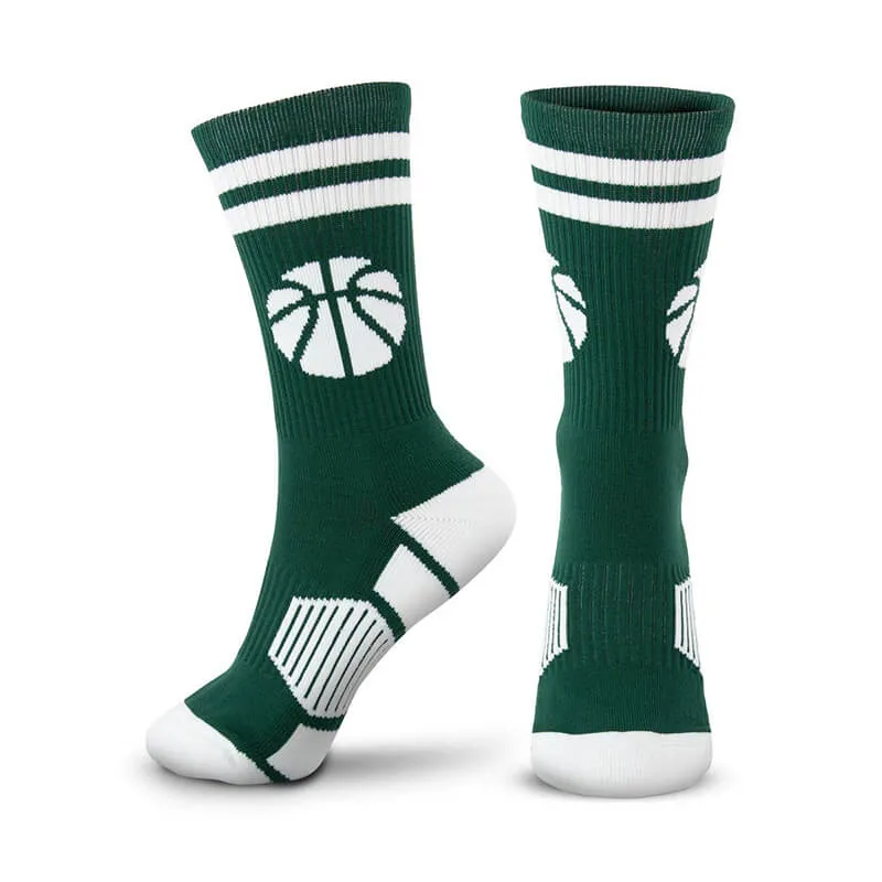 Wholesale Outdoor Competition Basketball Team Unisex Crew Customized Athletic Sport Socks