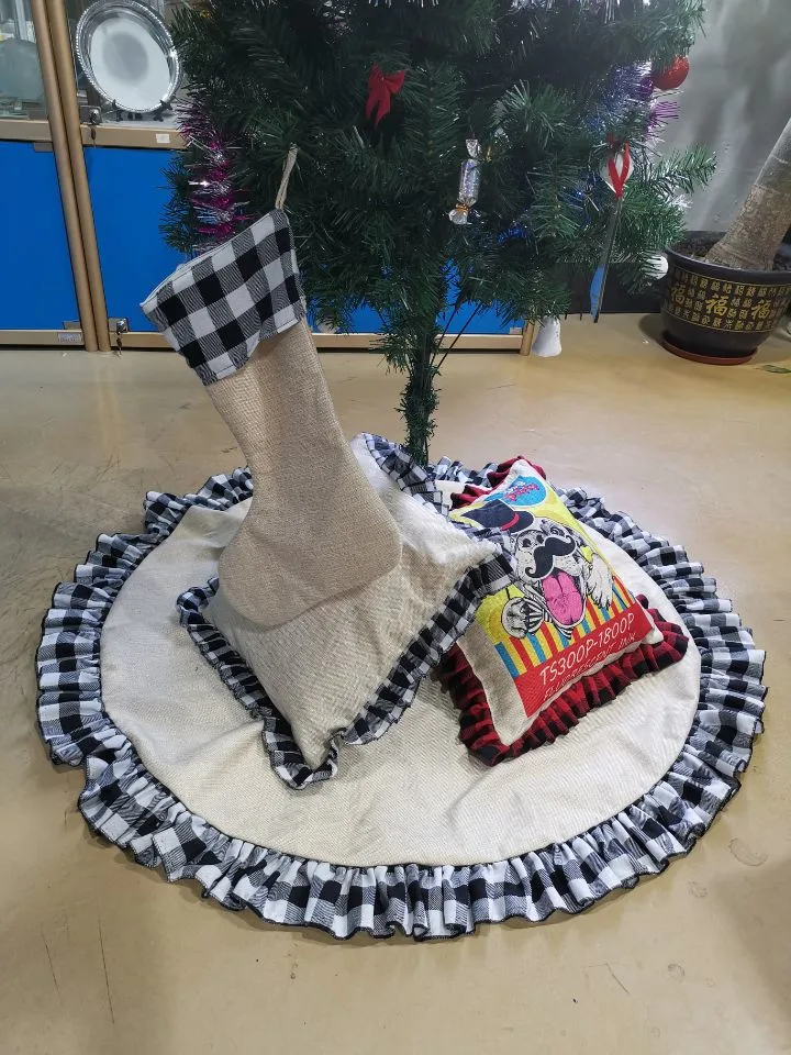 Christmas Burlap Stocking for Sublimation Printing