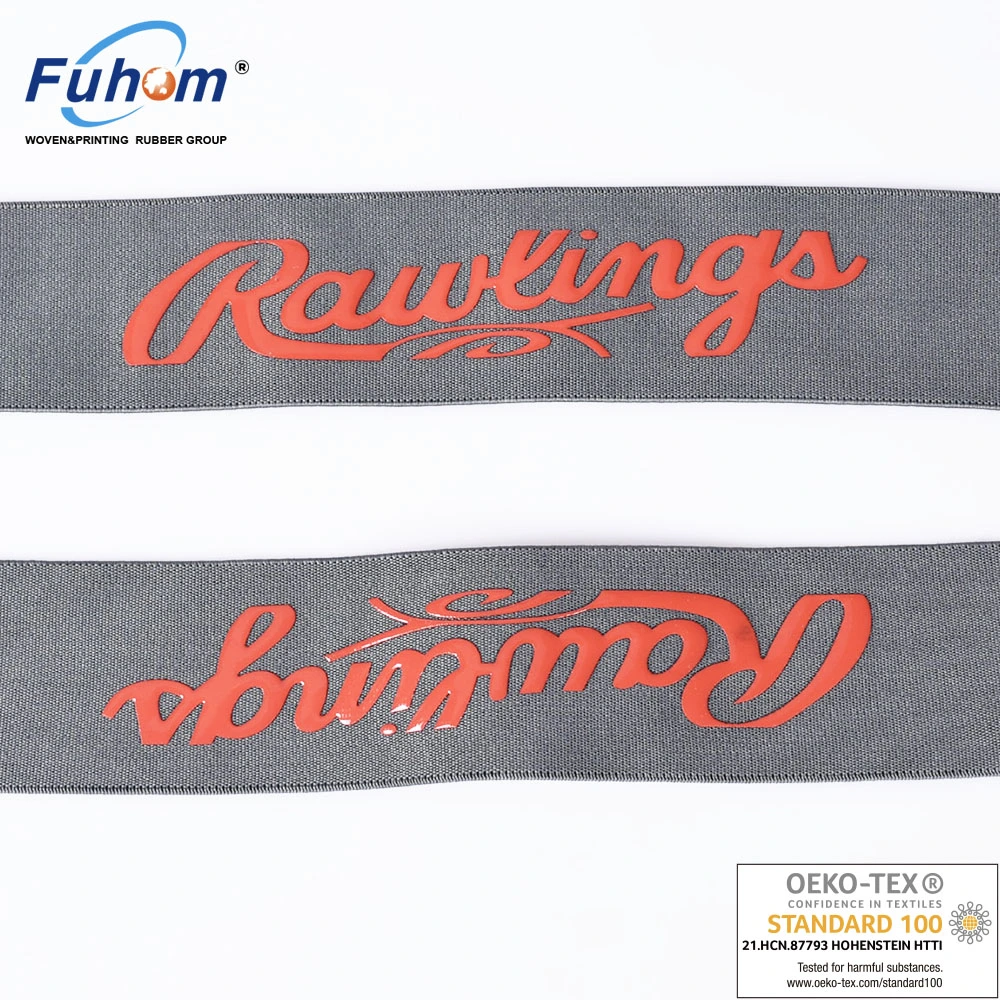 Custom 3D Silicone Logo Printed Underwear Elastic Band for Men Boxer