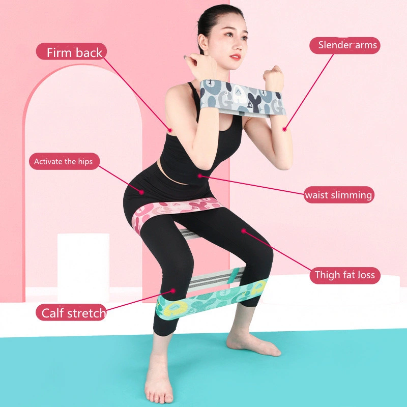 3PCS Elastic Fitness Exercise Loop Hip Circle Booty Resistance Bands for Gym