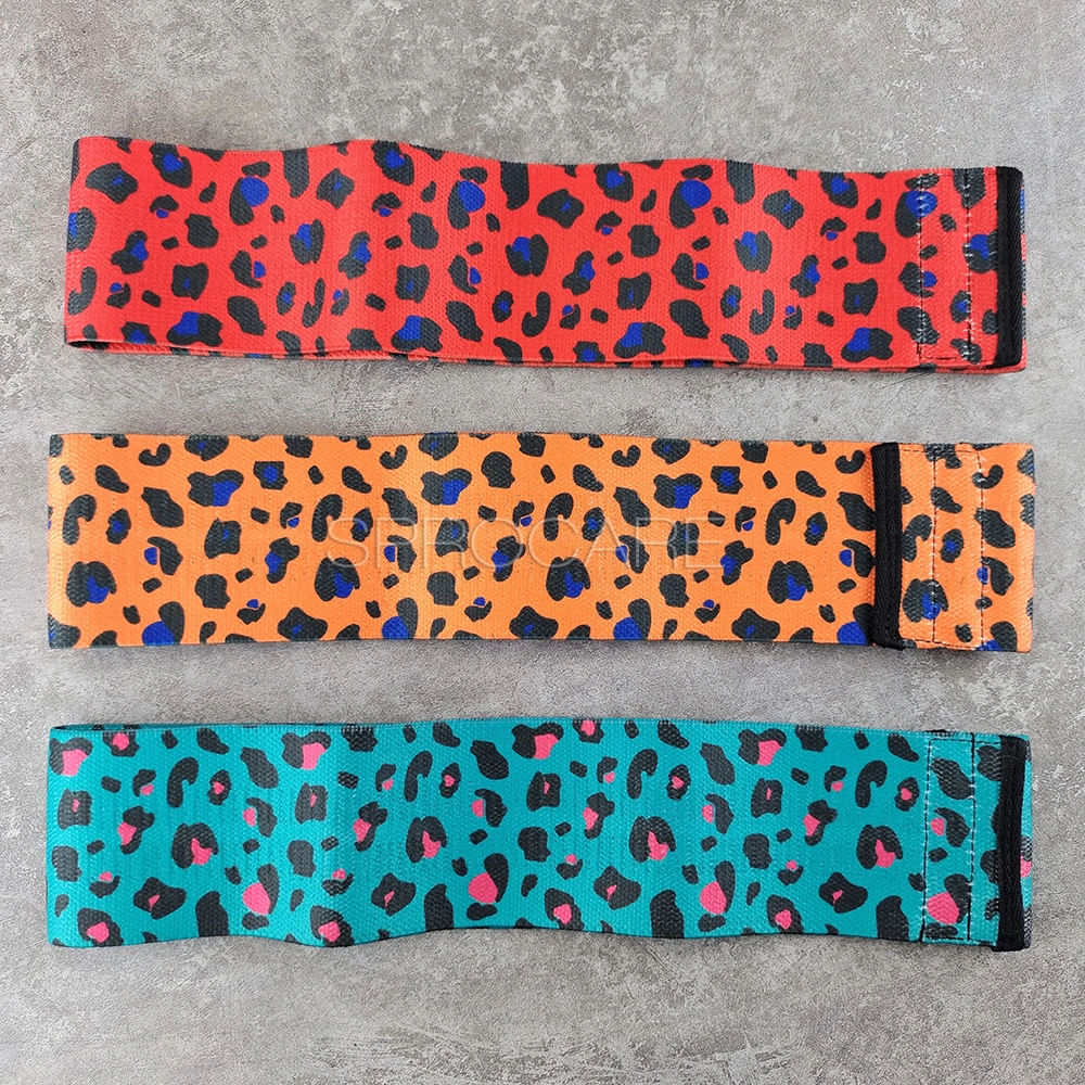 Leopard Print Fabric Bands, Booty Bands, Resistance Mini Loop Bands