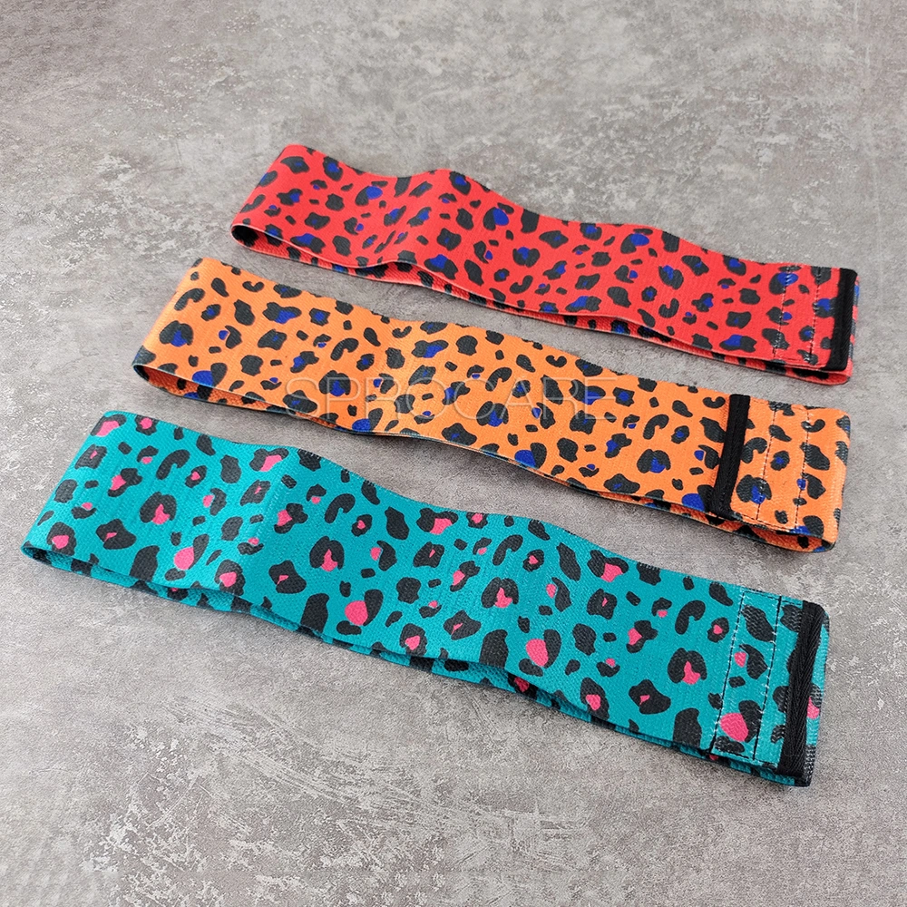 Leopard Print Fabric Bands, Booty Bands, Resistance Mini Loop Bands