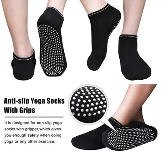 Non Slip Grip Socks for Hospital, Yoga, Trampoline, Barre &amp; Home