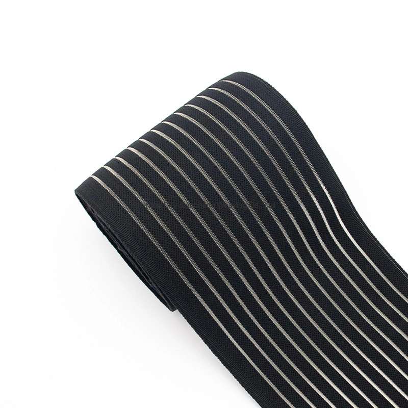 Wholesale Stretch Fabric Customized Width Black Fish Line Elastic Waist Band for Orthopedic Corset