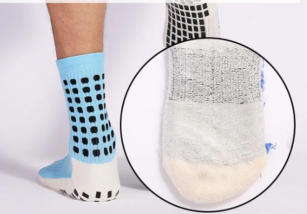 Custom Men Soccer Socks Crew Football Grip Sports Rubber Socks Anti Slip