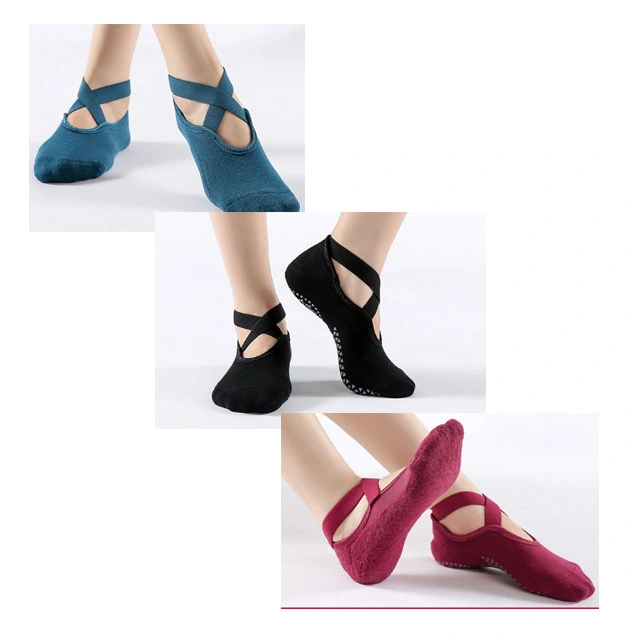 2023 Hot Sale Wholesale Custom Non-Slip Women Ankle Cotton Pilates Yoga Socks