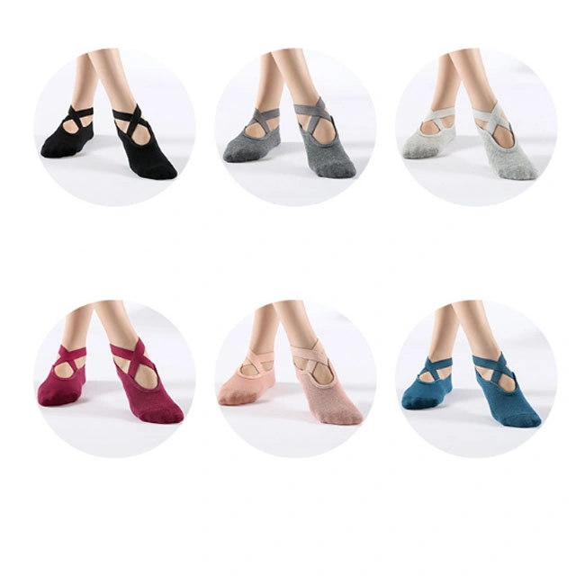 2023 Hot Sale Wholesale Custom Non-Slip Women Ankle Cotton Pilates Yoga Socks
