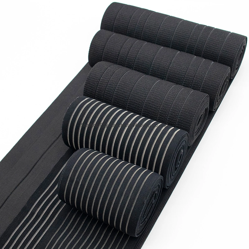 Wholesale Stretch Fabric Customized Width Black Fish Line Elastic Waist Band for Orthopedic Corset