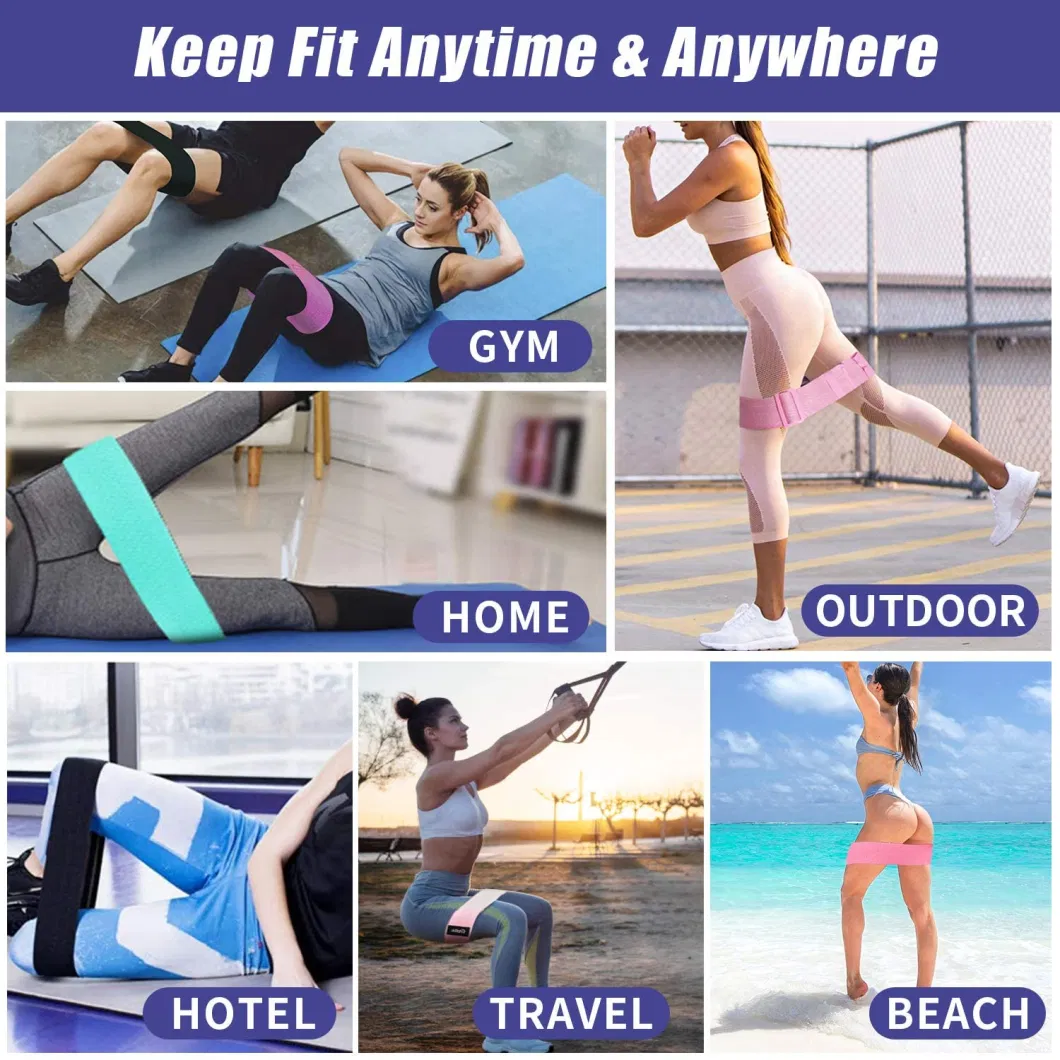 New Arrival Non-Slip Adjustable Resistance Hip Circle Yoga Training Band with Buckle, Wholesale Extra Strong Stretch Gym Exercise Home Fitness Bands Manufactory