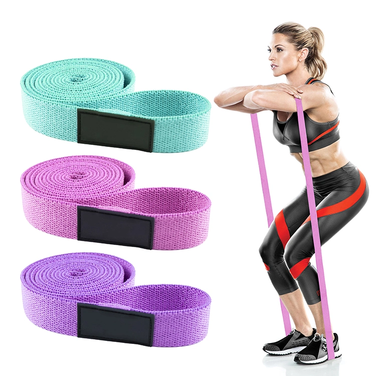 High Quality Non Slip Resistance Bands Yoga Gym Exercise Pull up Bands Cotton Fabric Long Resistance Bands