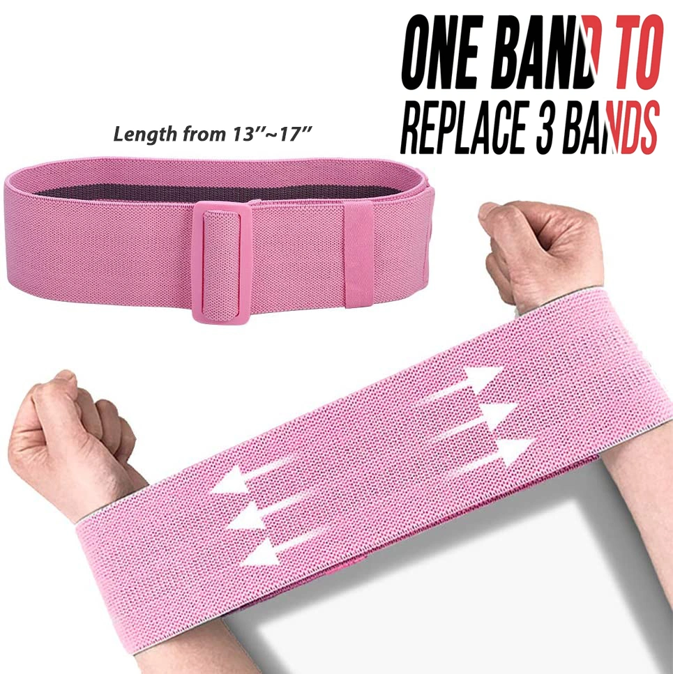 New Arrival Non-Slip Adjustable Resistance Hip Circle Yoga Training Band with Buckle, Wholesale Extra Strong Stretch Gym Exercise Home Fitness Bands Manufactory