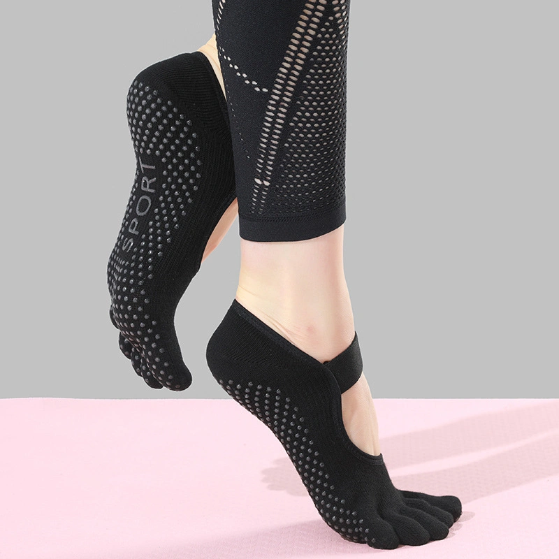 Gym Equipment Home Gym Women High Quality Bandage Yoga Socks Anti-Slip Quick-Dry Damping Pilates Ballet Socks