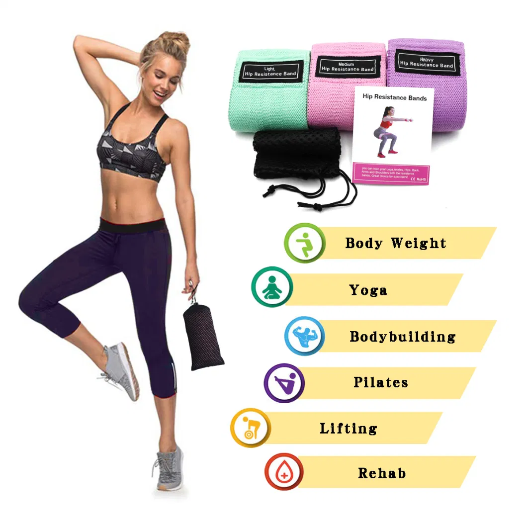 Hip Resistance Band Squat Workout Loop Exercise Bands for Legs Butt Glute