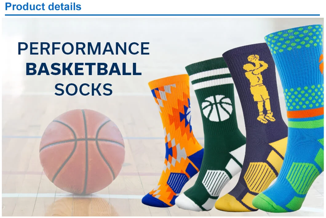 Wholesale Outdoor Competition Basketball Team Unisex Crew Customized Athletic Sport Socks