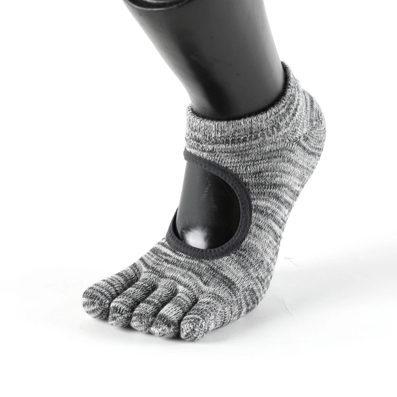 Women&prime;s Full-Toe Backless Yoga Five Fingers Separate Non-Slip Digging Socks
