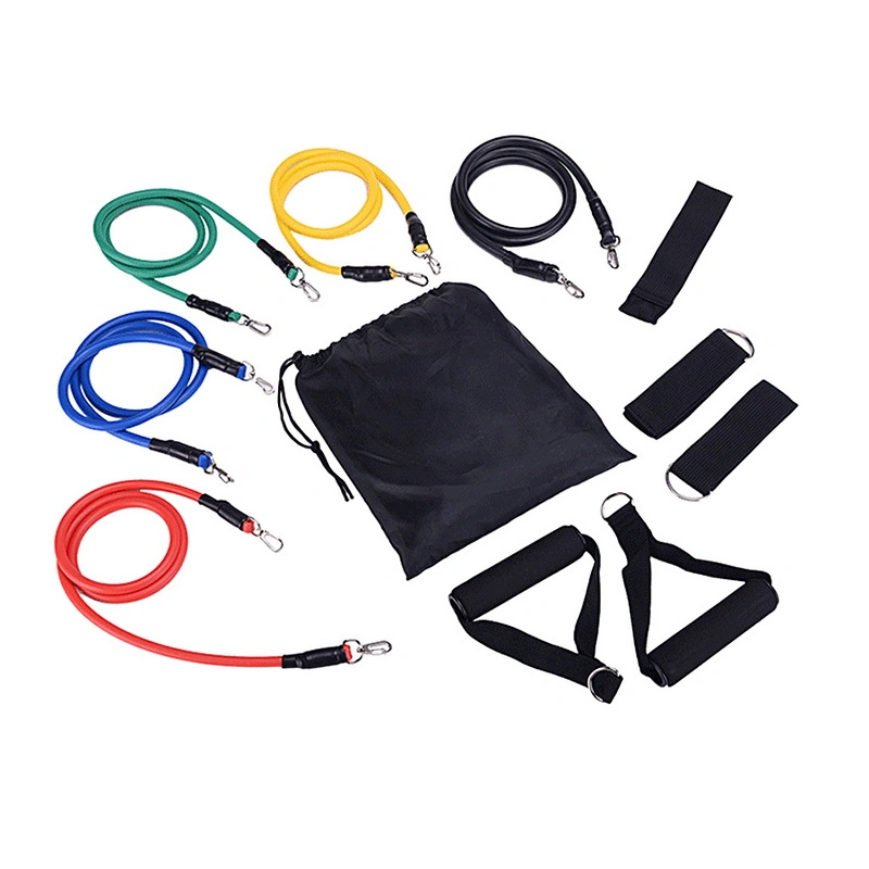 11 Piece Resistance Band Set Super Heavy Resistance Bands Latex Rubber