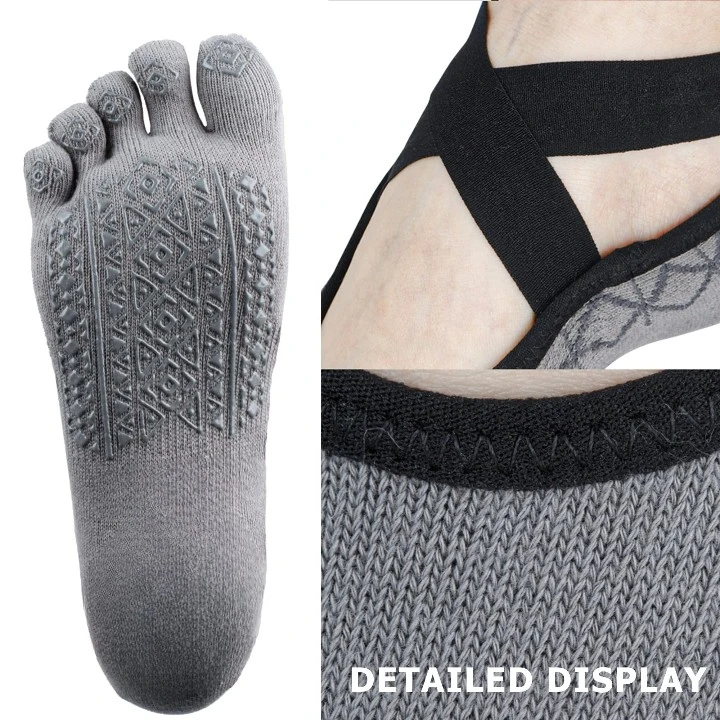 Customized Yoga Socks for Women for Pilates Barre Five Toe Socks