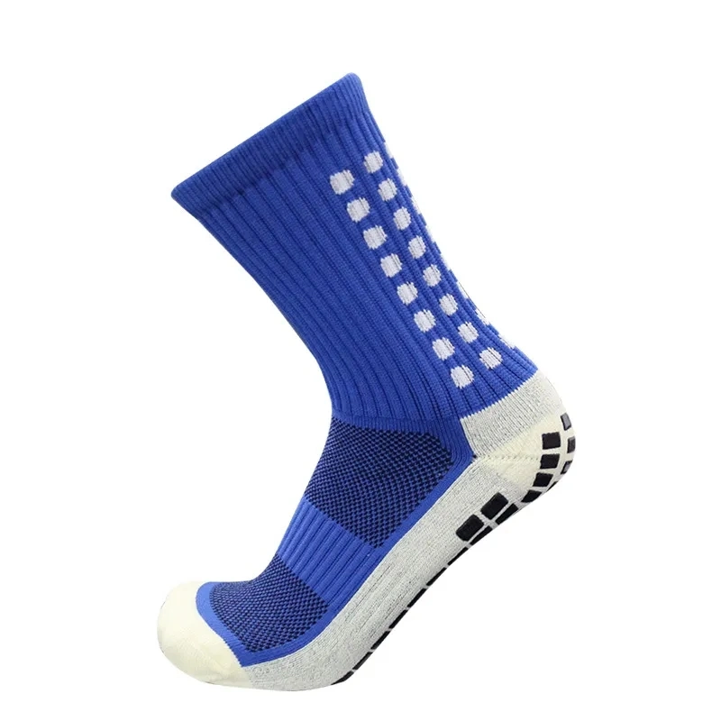 Custom Men Soccer Socks Crew Football Grip Sports Rubber Socks Anti Slip