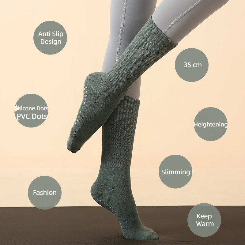 Hold Plus Knitting Manufacturer PVC Anti Slip Dots Cotton Yoga Socks