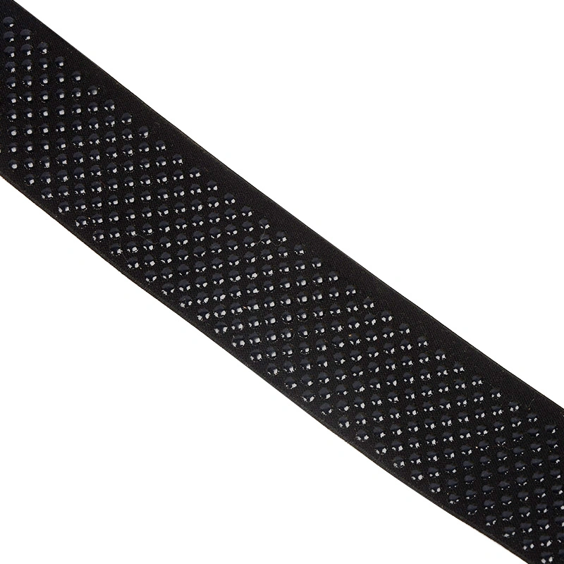 Factory Supply Custom Logo Durable Spandex Strap Gripper Tape Webbing Non-Slip Dots Elastic Silicone Band for Cycling Wear