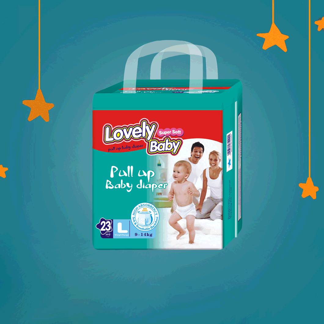 High Quality Disposable Cloth-Like Pampering and Non- Woven Baby Diapers Disposable Baby Diaper Pants