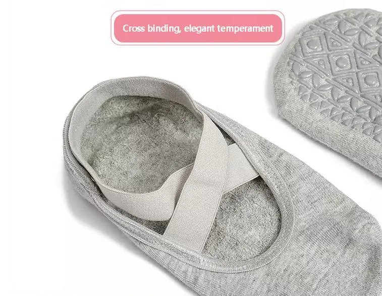 Women Yoga Socks Anti-Slip Bandage Sports Ladies Girls Dance Sock Slippers