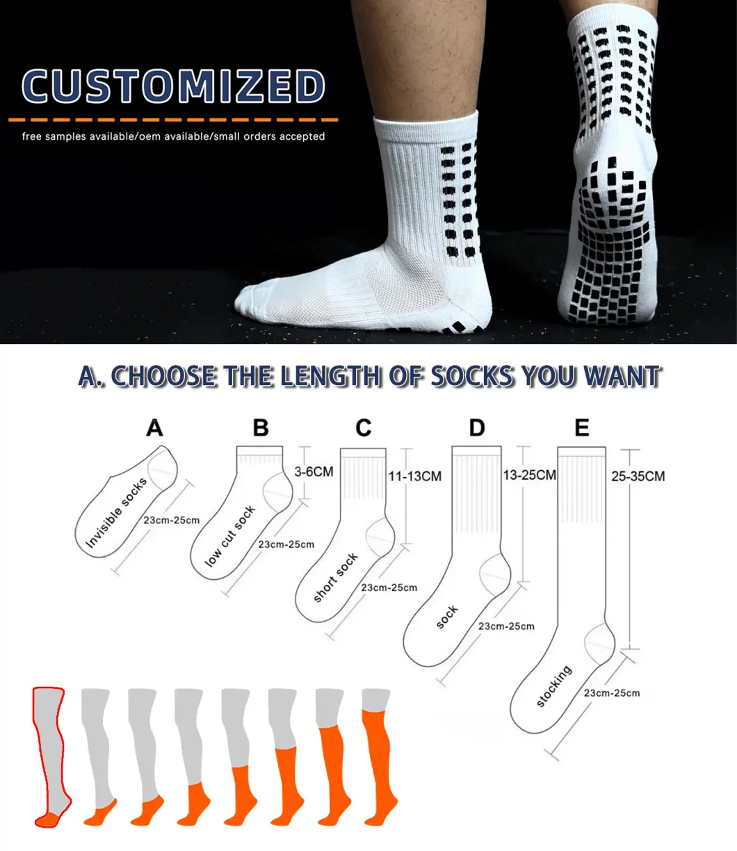 Factory Custom Soccer Brilliance Redefined Grip Socks Manufacturer Grip Football Socks