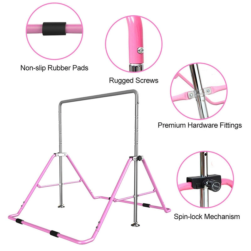 Adjustable Horizontal Pull up Bar Stand Gymnastic Training Bar Swing Stand Monkey Bar Stand Home Gym Bl13279