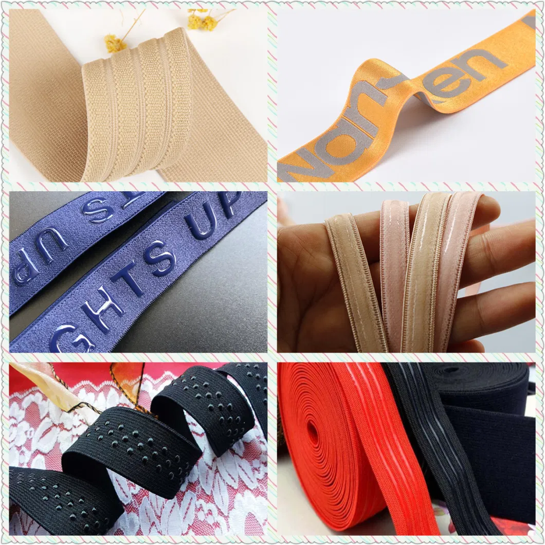 Polyester Silicone Elastic Band Customized Non-Slip Silicone Elastic Band