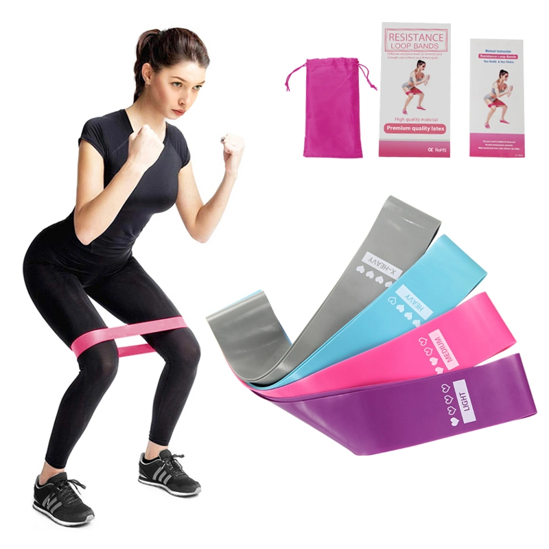 4 Sizes Anti-Slip High Grip Stretching Band Sports Fitness Resistance Band