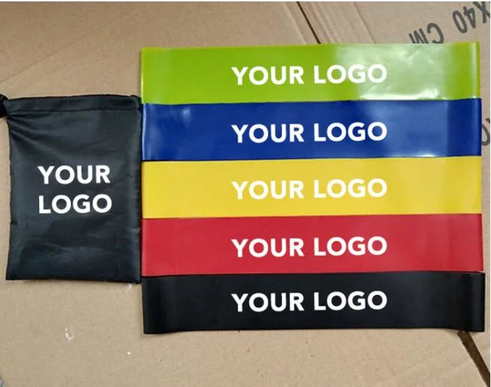 Hot Sale 5 Levels Custom Logo Nature Latex Yoga Loop Band Fitness Resistance Band