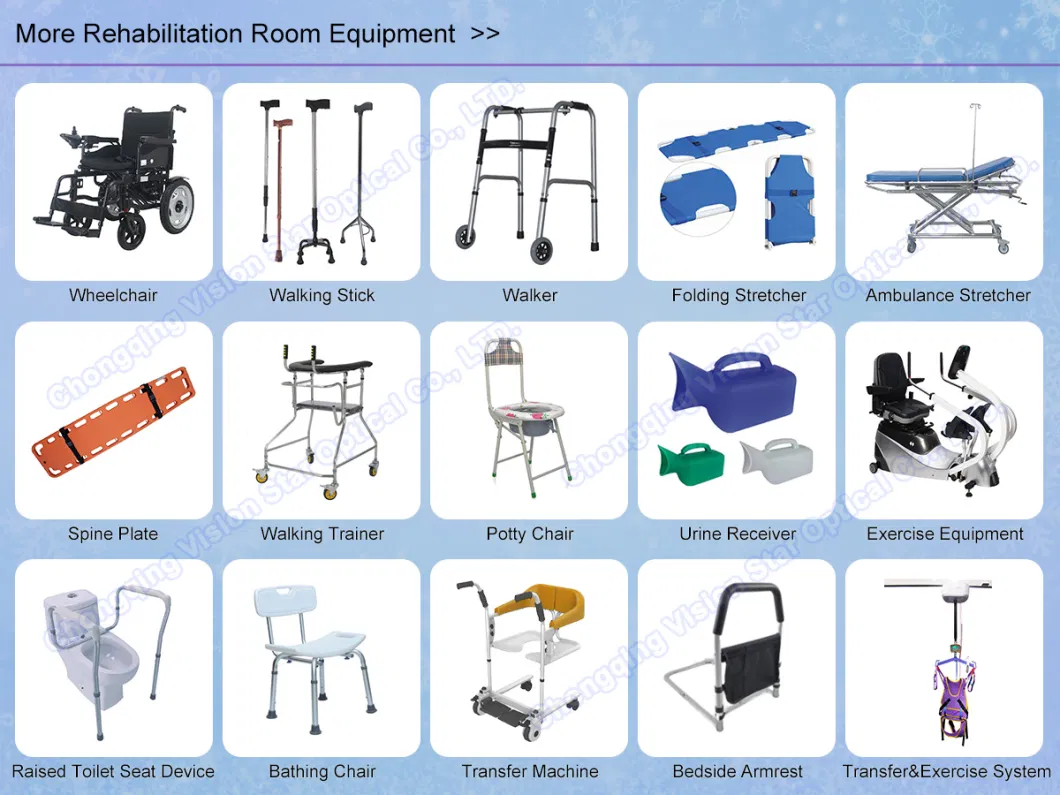 Rwx95 Hospital Medical China Six Wheels Height Adjustable Stainless Steel Adult Double Axillary Band Walking Trainer