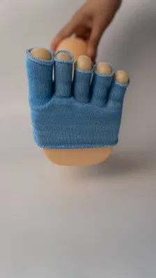 Cinco pies Medias Calcetines de poliéster Yoga Pilates pie Salud Humedad que absorbe