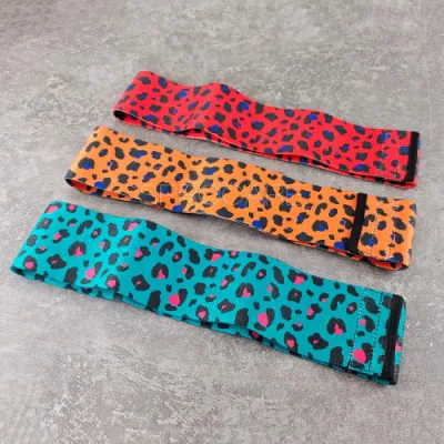 Impresión de leopardo de las bandas de tejido, bandas de botín, la resistencia de bucle Mini Bandas